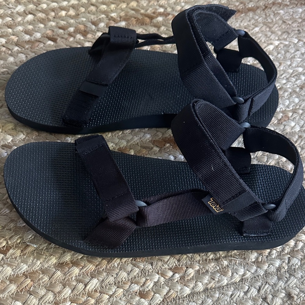 Teva Black Strappy Sandals